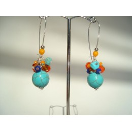 Boucles d'oreilles howlite Boucles d'oreilles howlite