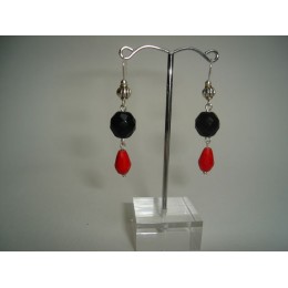 Boucles d'oreilles perles facetées