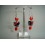 Boucles d'oreilles grappes rouges